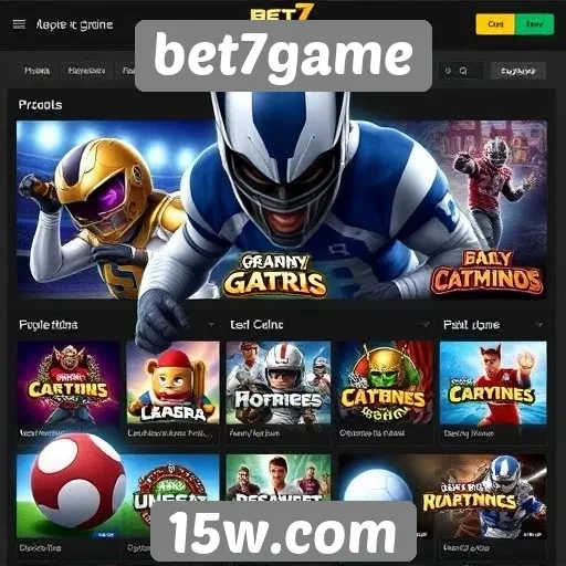 Variedade de jogos disponíveis no bet7game